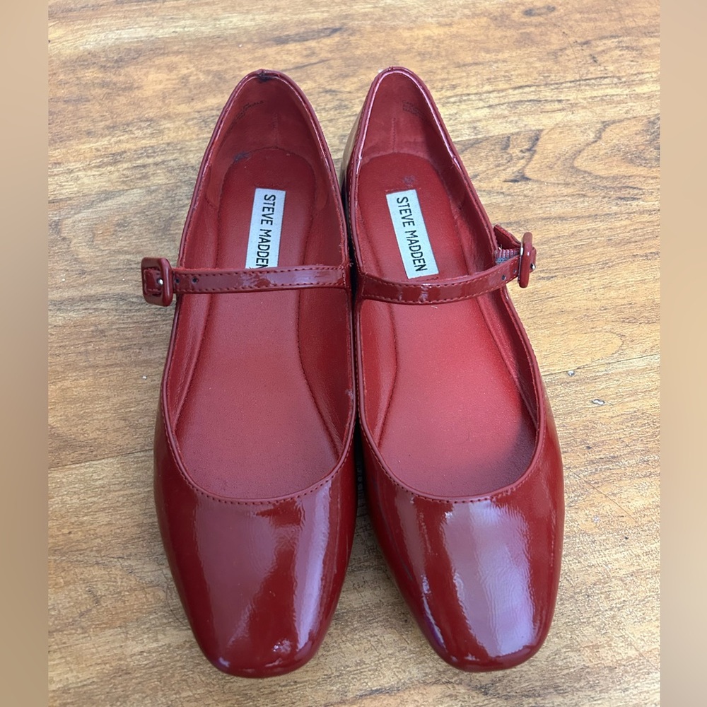 Steve Madden Red Ballet Flats